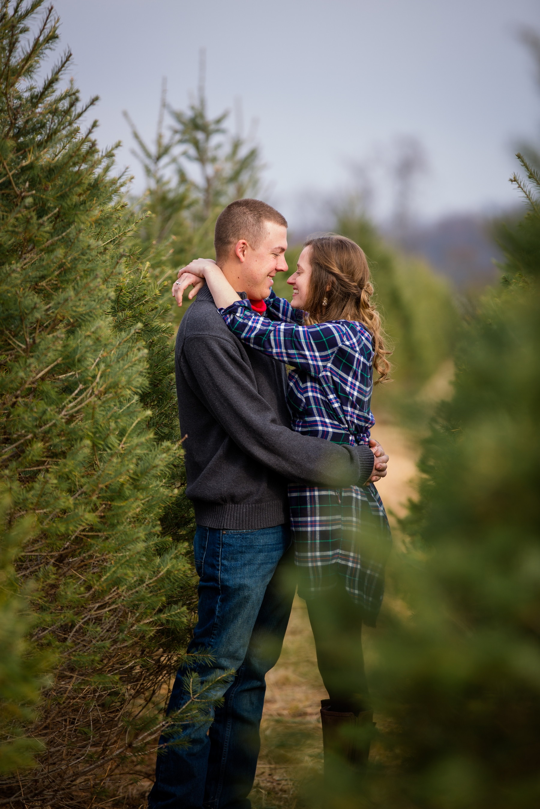 Eckler Christmas Tree Farm Couple Photography